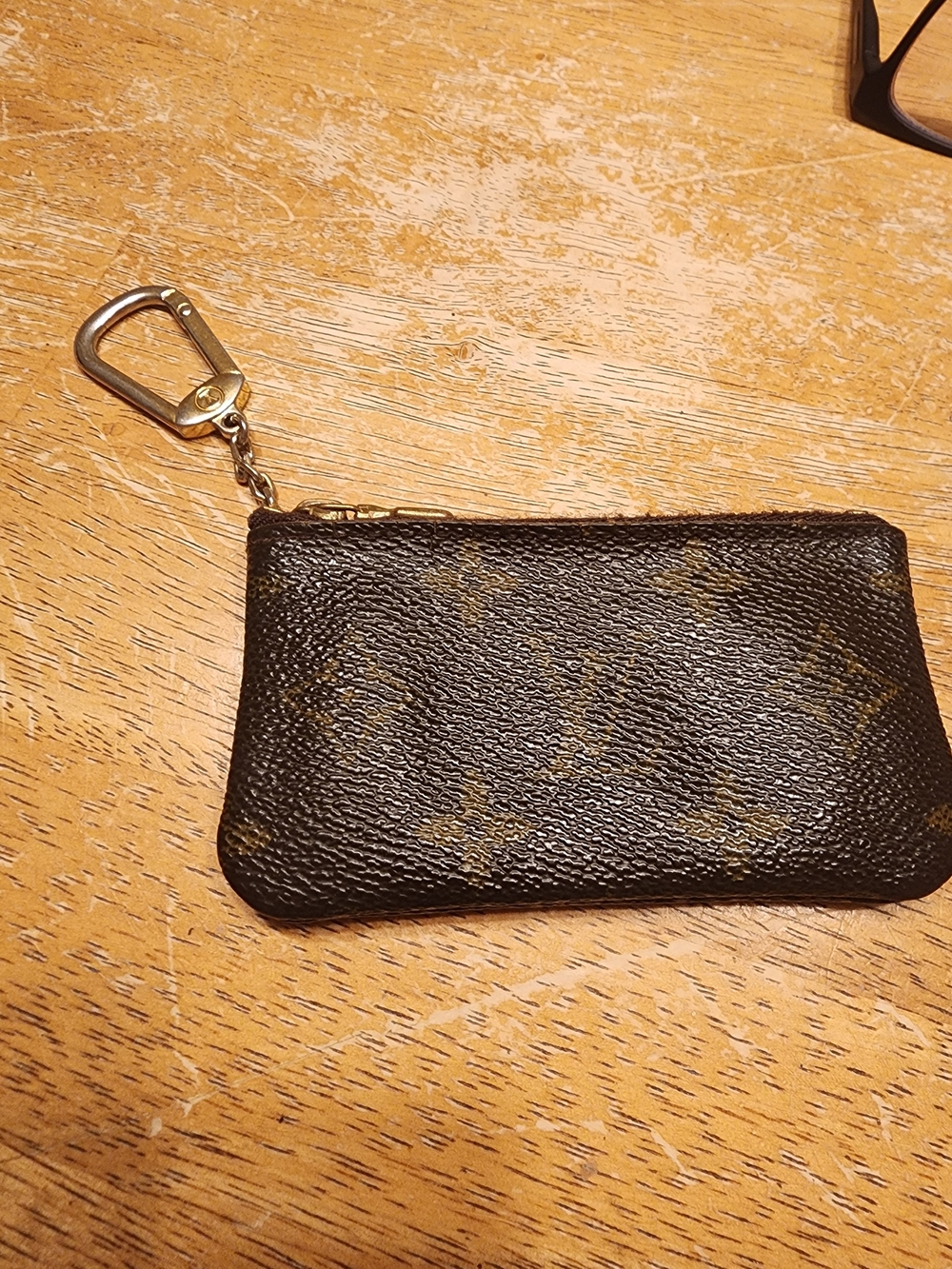Louis Vuitton Monogram Key Pouch (Pochette Clés), classic brown monogram